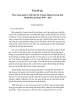 đề tài nghiên cứu khoa học Thưc trạng quản lý chất thải rắn ở huyện Quảng Xương, tỉnh Thanh Hóa giai đoạn