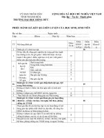 PHIẾU ĐÁNH GIÁ KẾT QUẢ RÈN LUYỆN CỦA HỌC SINH, SINH VIÊN