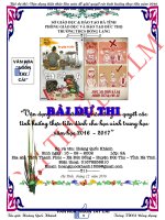 Bài thi vận dụng KTLM dành giải cao của HS THCS năm học 20162017