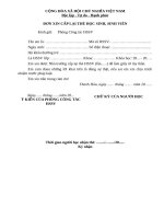 ĐƠN XIN CẤP LẠI THẺ HỌC SINH, SINH VIÊN