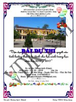 Bài thi vận dụng KTLM dành giải cao của HS THCS năm học 20162017