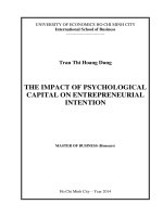 THE IMPACT OF PSYCHOLOGICAL CAPITAL ON ENTREPRENEURIAL INTENTION