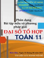 Phân dạng bài tập mẫu và phương pháp giải đại số tổ hợp lớp 11 