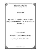 Hôn nhân và gia đình trong văn hóa người thái đen xã sốp cộp huyện sốp cộp tỉnh sơn la 