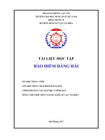 tài liệu học tập bảo hiểm hàng hải
