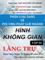 phân loại dạng và phương pháp giải nhanh hình học không gian phần lăng trụ 