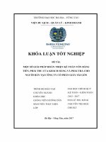 Một số giải pháp hoàn thiện kế toán vốn bằng tiền, phải thu của khách hàng và phải trả cho người bán tại công ty cổ phần giấy sài gòn 