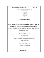Tình trạng dinh dưỡng và khẩu phần thực tế của bệnh nhân ung thư đường tiêu hóa có điều trị bằng hóa chất tại bệnh viện đại học y hà nội năm 2016 2017 