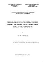 The impact of education household head on household income  the case of rural an giang province  luận văn thạc sĩ 