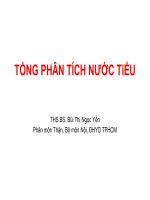 bài giảng tổng phân tích nước tiểu