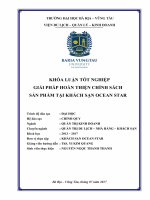 Giải pháp hoàn thiện chính sách sản phẩm tại khách sạn ocean star 