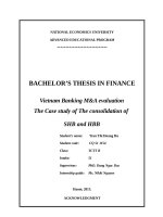 Vietnam Banking MA evaluation The Case study of The consolidation of  SHB and HBB