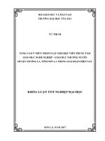 Nâng cao ý thức pháp luật cho học viên trung tâm giáo dục nghề nghiệp   giáo dục thường xuyên huyện mường la, tỉnh sơn la trong giai đoạn hiện nay 