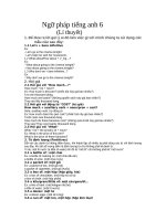 Ngữ pháp tiếng anh 6