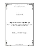 Xây dựng ứng dụng quản lý học viên trung tâm tin   học ngoại ngữ trên nền website ứng dụng cơ sở dữ liệu oracle 