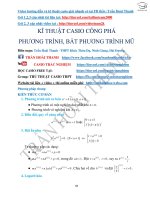 kĩ thuật giải phương trình, bất phương trình mũ logarit