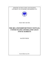 The relationship between vietnam united states and related asian stock markets  luận văn thạc sĩ 