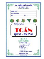 Tài liệu tự học Toán 12 chủ đề 5 Khối đa diện