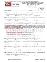 Đề thi thử toán tại vted lần 1 năm 2017  hot hot  thầy Đặng Thành Nam