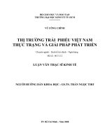 Thị trường trái phiếu việt nam thực trạng và giải pháp phát triển  luận văn thạc sĩ 