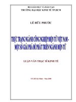 Luận văn thạc sĩ thực trạng ngành công nghiệp điện tử việt nam   một số giải pháp để phát triển ngành điện tử 