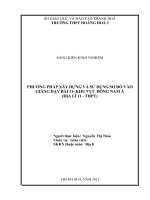 Phương pháp xây dựng và sử dụng sơ đồ giảng dạy bài 11   khu vực đông nam á (địa lý 11   THPT) 
