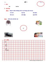 BÀI TẬP TIẾNG VIỆT CUỐI TUẦN 1 LỚP 1