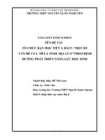 Tổ chức dạy học tiết 2, bài 5 một số vấn đề của mĩ la tinh   địa lý 11 theo định hướng phát triển năng lực học sinh 
