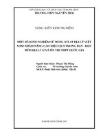 Một số kinh nghiệm sử dụng atlat địa lí việt nam nhằm nâng cao hiệu quả trong dạy   học môn địa lí lớp 12 và ôn thi THPT quốc gia 