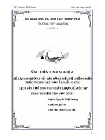 Sử dụng phương pháp lập bảng biểu hệ thống hóa kiến thức trong dạy học bài 19, bài 20  sách giáo khoa lịch sử 11 nhằm nâng cao hiệu quả làm bài tập trắc nghiệm cho học sinh 