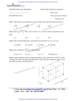 Đề toán và đáp án chuyên KHTN lần 3