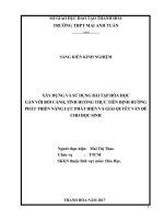 Xây dựng và sử dụng bài tập hóa học gắn với bối cảnh, tình huống thực tiễn định hướng phát năng lực phát hiện và giải quyết vấn đề cho học sinh 