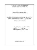 Giáo dục lòng yêu nước trong dạy học lịch sử thông qua dạy bài 16 và 19   lịch sử lớp 10 chương trình chuẩn 
