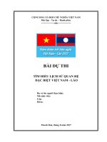 BÀI số 1 tìm HIỂU về LỊCH sử QUAN hệ đặc BIỆT VIỆT NAM   lào, lào   VIỆT NAM doc 