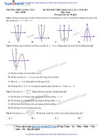 Đề toán và đáp án THPT Lương tài