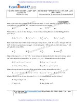 Đề toán và đáp án chuyên Lê Quý đôn  quảng trị