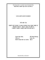 THIẾT kế SLIDE và HOẠT ĐỘNG dạy học hợp lí TRONG TIẾT 9 – bài 9   địa lí lớp 12 “THIÊN NHIÊN NHIỆT đới ẩm GIÓ mùa” 