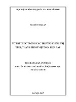 Nữ trí thức trong các trường chính trị tỉnh, thành phố ở việt nam hiện nay (tt) 