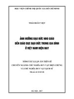 Ảnh hưởng đạo đức nho giáo đến giáo dục đạo đức trong gia đình ở việt nam hiện nay (tt) 