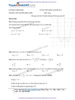 Đề toán và đáp án THPT Nguyễn Đình chiểu