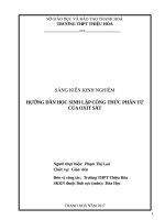 Hướng dẫn học sinh lập công thức phân tử của oxit sắt 