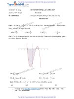 Đề toán và đáp án chuyên hạ long lần 1 