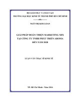 Giải pháp hoàn thiện marketing mix tại công ty TNHH phát triển aroma đến năm 2020 
