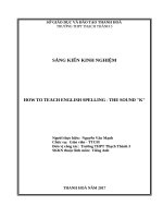 How to teach english spelling   the sound k 