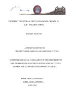 The effect of external debt on economic growth in sub – saharan africa 