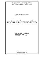 Một số biện pháp nâng cao hiệu quả ôn tập trắc nghiệm lịch sử 12  chương trình chuẩn 