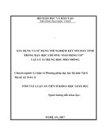 Xây dựng và sử dụng thí nghiệm kết nối máy tính trong dạy học chương “dao động cơ” vật lí 12 trung học phổ thông (tt) 