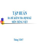 Hướng dẫn biên soạn đề kiểm tra định kì môn tiếng việt ở tiểu học theo thông tư 22