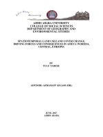Spatiotemporal land use land cover change, driving forces and consequences in ameya woreda, central, ethiopia 