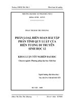 Phân loại, biên soạn bài tập phần tính quy luật của hiện tượng di truyền sinh học 12  (Khóa luận tốt nghiệp)